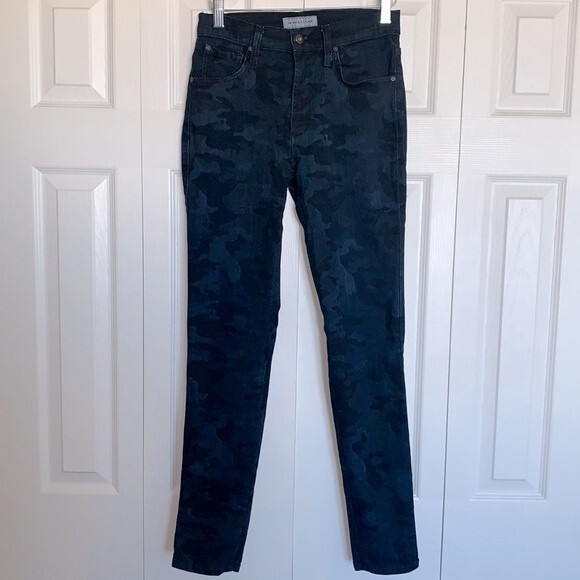 James Jeans Blue Camo High Class Skinny Jeans Sz 28 - Picture 2 of 9